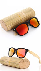 Men's Wooden Bamboo 'Caroline' Wayfarer Sunglasses