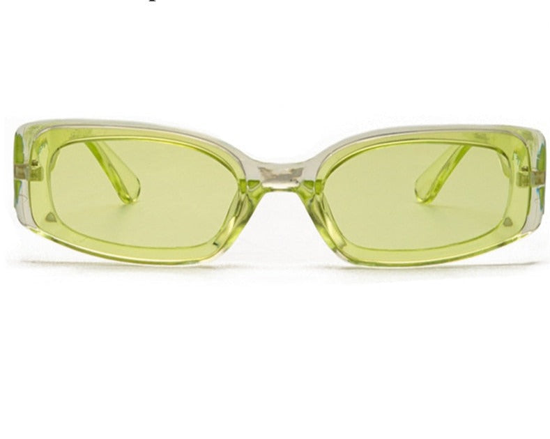 Women's Rectangle 'Avocado' Plastic Sunglasses