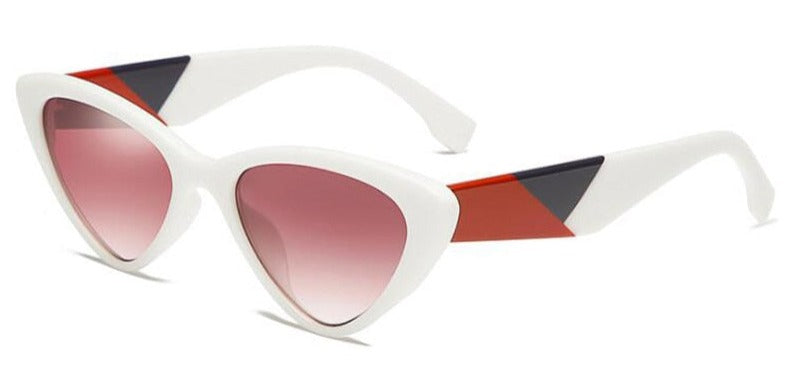 Women's Cat Eye 'Happy Color ' Plastic Sunglasses