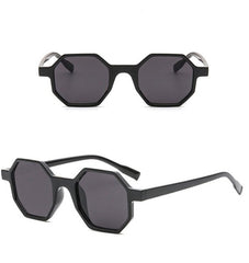 Women's Vintage 'Black Pink' Polygon Red Sunglasses