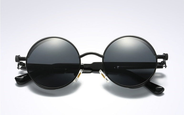 Men's Polarized Round 'Blake' Metal Sunglasses