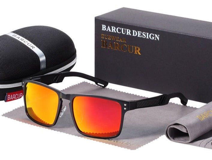 Men's Square Polarized 'Harlow Aye Wear' Metal Sunglasses