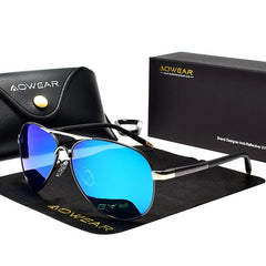 Men's Aviator 'Dash' Alloy Sunglasses