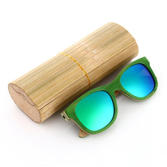 Men's Square Wooden 'Ocean Breeze' Polarized Sunglasses