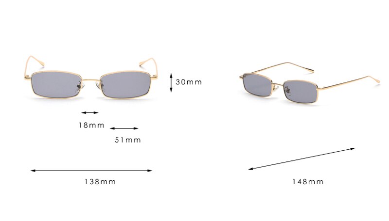 Men's Rectangle 'Vincent' Alloy Sunglasses