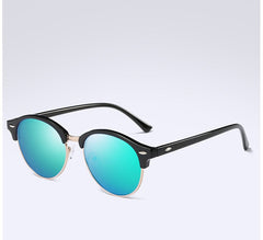 Men's Polarized Round 'Young Gun' Metal Sunglasses