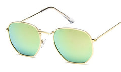 Women's Oversized Square 'Tweetie' Metal Sunglasses