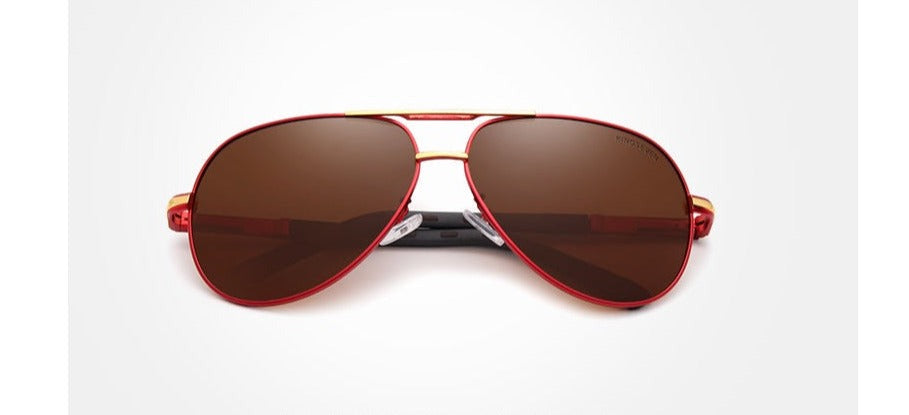 Women's Aluminum 'Better in Red' Square Sunglasses