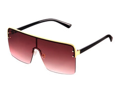 Women's Oversized Square 'Rainbow Dust' Metal Sunglasses