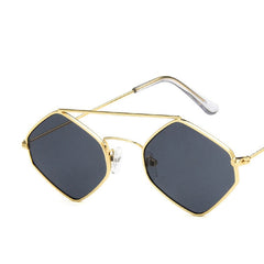 Men's Hexagon "Classy Retro" Metal Sunglasses