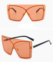 Women's Oversized Square 'Lura Eye Wear' Metal Sunglasses