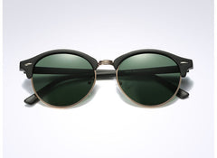 Men's Polarized Round 'Young Gun' Metal Sunglasses