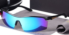 Men's Cycling Semi Rimless  'Speed Liner' Metal Sports Sunglasses