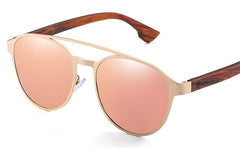 Women's Polarized Round 'Zappini ' Wooden Sunglasses