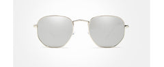 Men's Classic Hexagonal 'Sun Down' Metal Sunglasses