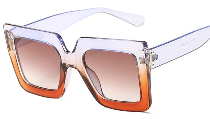 Women's Oversized Vintage 'Corset' Plastic Sunglasses