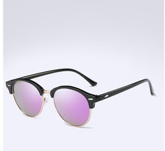 Men's Polarized Round 'Young Gun' Metal Sunglasses