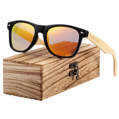 Men's Trend Square "Aloha" Wooden Sunglasses