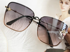 Women's Luxury Square 'Feiry' Metal Sunglasses