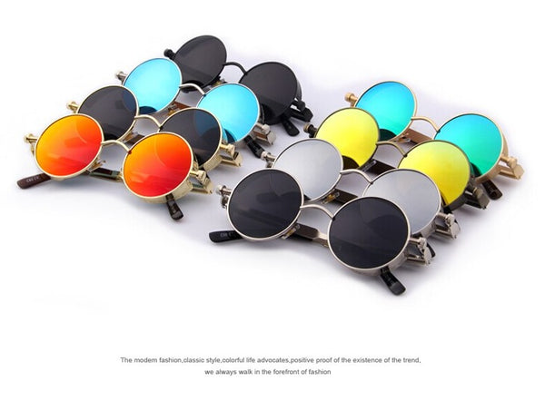 Women's Vintage Round 'Villa' Metal Sunglasses