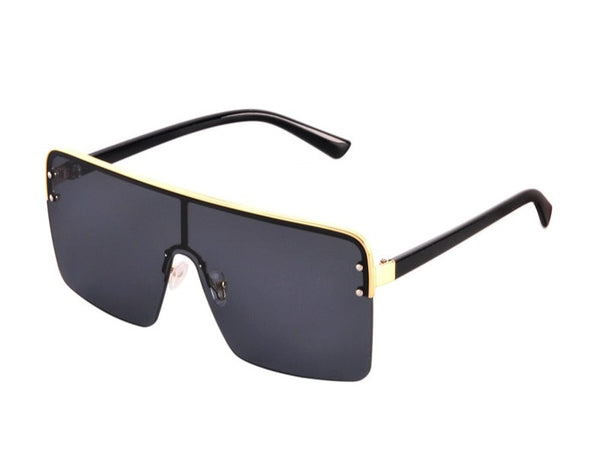 Women's Oversized Square 'Rainbow Dust' Metal Sunglasses