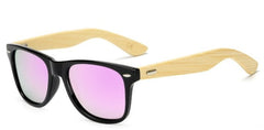 Women's Polarized Square 'Bieblich' Wooden Bamboo Sunglasses