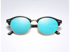 Men's Polarized Round 'Young Gun' Metal Sunglasses