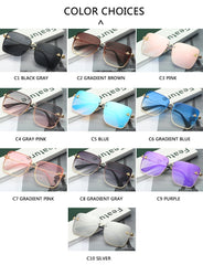 Women's Oversize Square 'Katniss' Metal Sunglasses