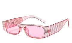 Women's Retro Rectangle 'Girl Bestfriend' Plastic Sunglasses