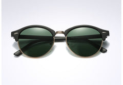 Men's Polarized Round 'Young Gun' Metal Sunglasses