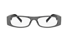 Women's Small Square 'Time Diamond Square ' Plastic Sunglasses