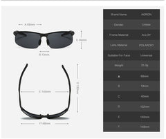 Men's Aviator Sports  'Midnight Shades' Plastic Sunglasses