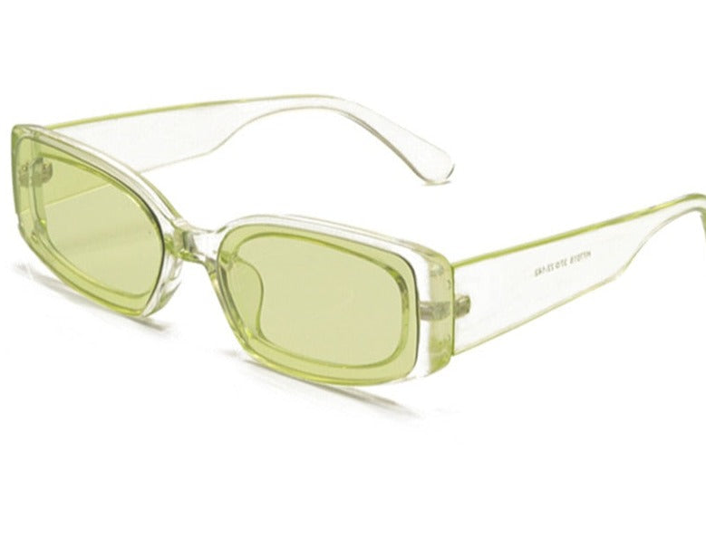 Women's Vintage Goggle 'Morning Kale' Plastic Sunglasses