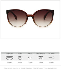 Women's Retro Cat Eye 'Hip Shades' Gradient Sunglasses