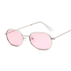 Women's Small Pink 'Flaminggo' Hexagon Sunglasses