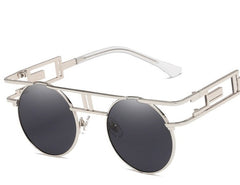 Men's Round Vintage 'Sturdy' Metal Sunglasses  Sunglasses