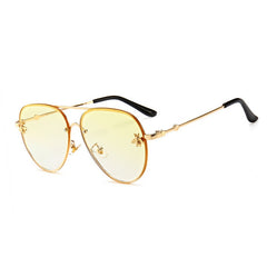 Women's Luxury Square 'Feiry' Metal Sunglasses