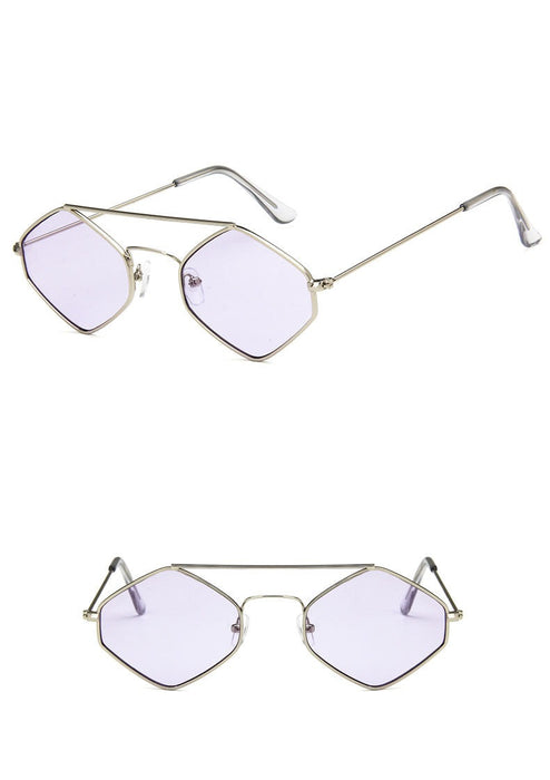Men's Hexagon "Classy Retro" Metal Sunglasses