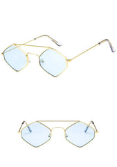 Men's Hexagon "Classy Retro" Metal Sunglasses