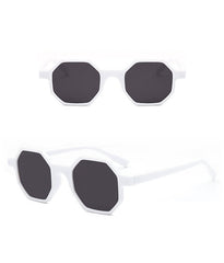 Women's Vintage 'Black Pink' Polygon Red Sunglasses