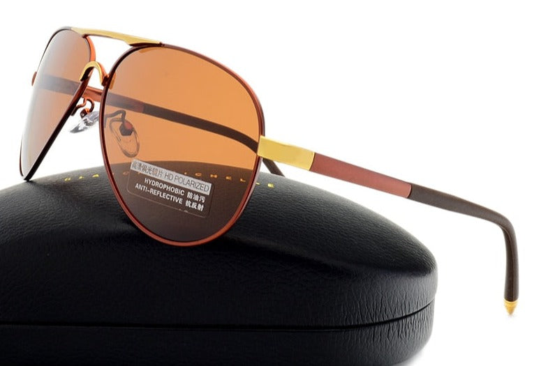 Men's Pilot Polarized 'M I B' Metal Sunglasses