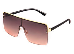 Women's Oversized Square 'Rainbow Dust' Metal Sunglasses