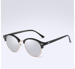 Men's Polarized Round 'Young Gun' Metal Sunglasses