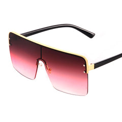 Women's Oversized Square 'Rainbow Dust' Metal Sunglasses