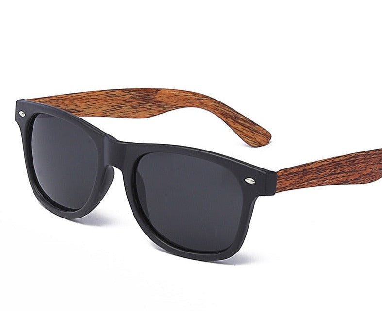 Women's Vintage Square 'Sposa' Wooden Bamboo Sunglasses