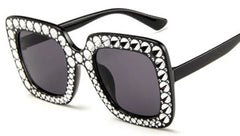 Women's Diamond Square 'La Diva' Plastic Sunglasses