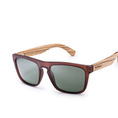 women's Natural Bamboo 'Sukhee' Anti Reflective Sunglasses