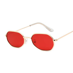 Women's Small Pink 'Flaminggo' Hexagon Sunglasses