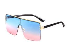 Women's Oversized Square 'Rainbow Dust' Metal Sunglasses