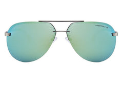 Men's Polarized Pilot 'The Man of Steel' Metal Sunglasses